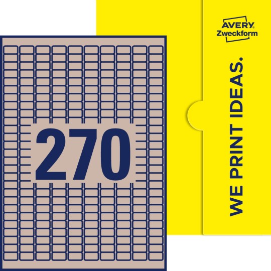 270 st. etiketter per ark.