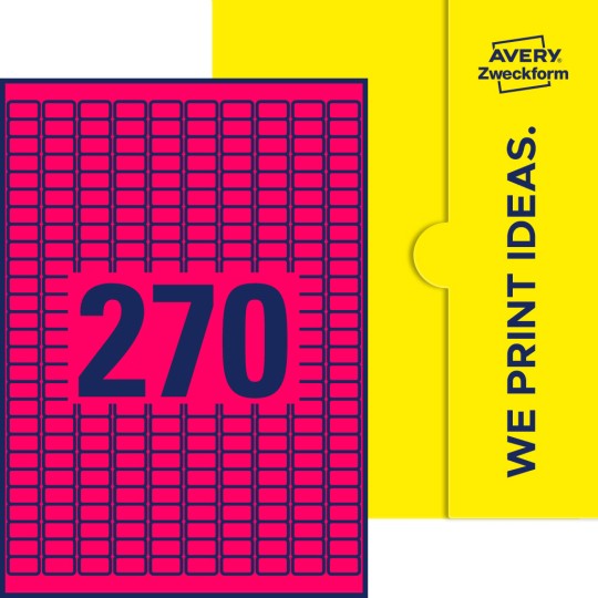 270 st. etiketter per ark.