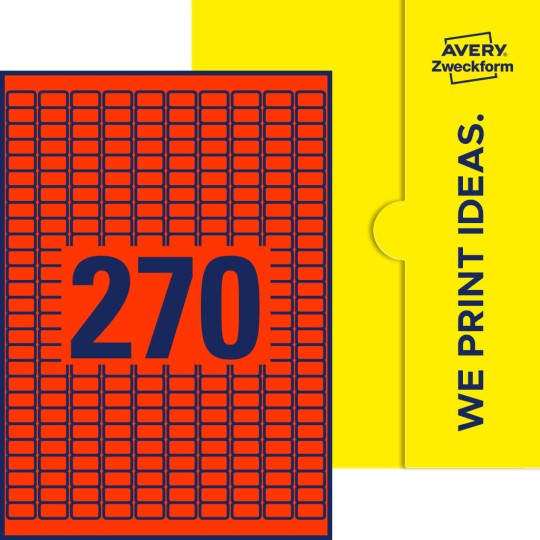 270 st. etiketter per ark.