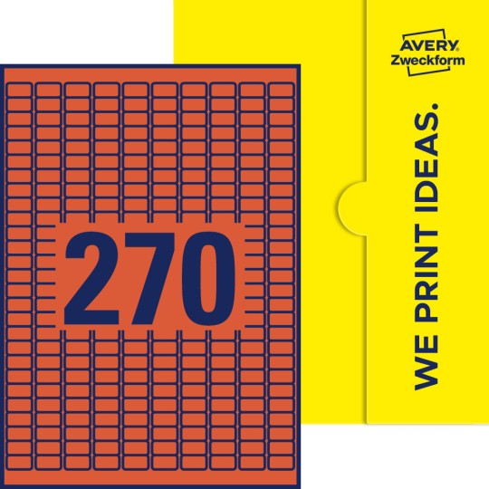 270 st. etiketter per ark.