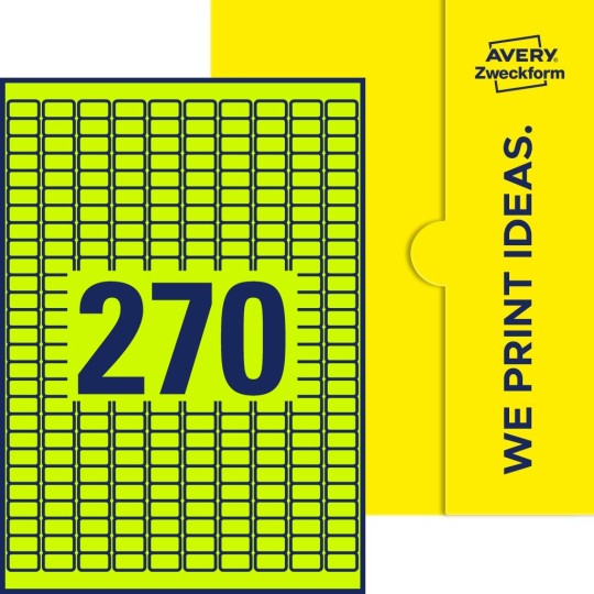 270 st. etiketter per ark.