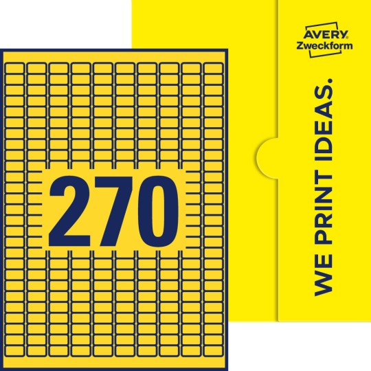 270 st. etiketter per ark.