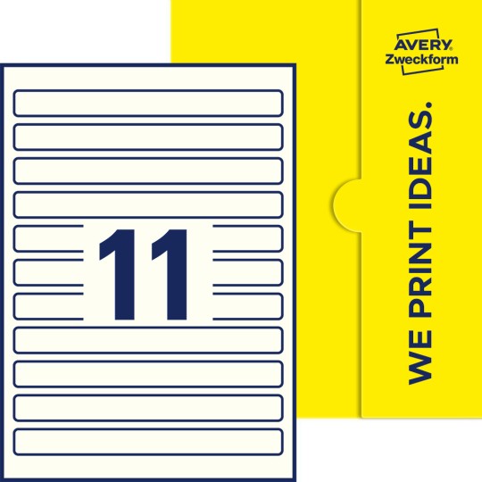 11 st. etiketter per ark.