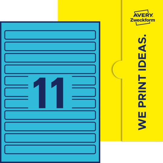 11 st. etiketter per ark.