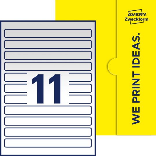 11 st. etiketter per ark.