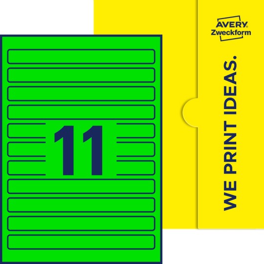 11 st. etiketter per ark.