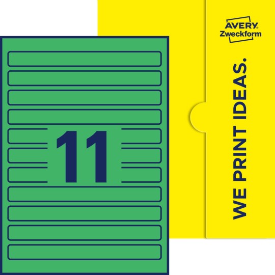 11 st. etiketter per ark.
