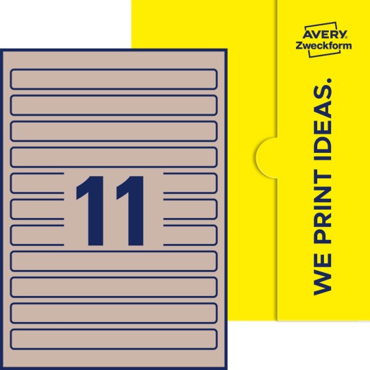 11 st. etiketter per ark.