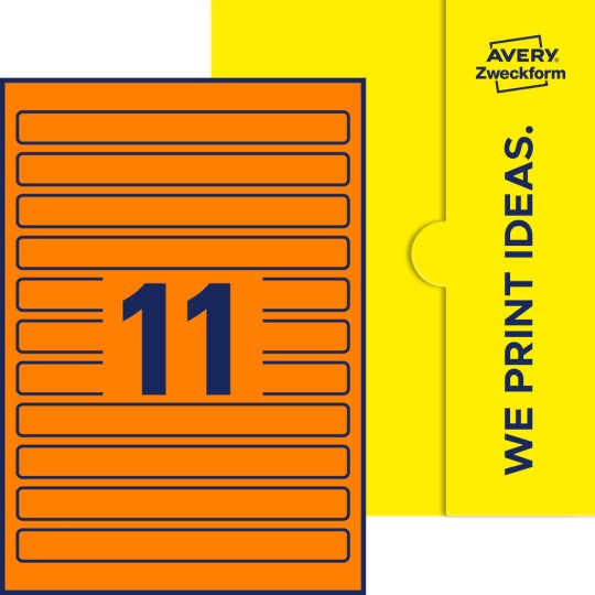 11 st. etiketter per ark.