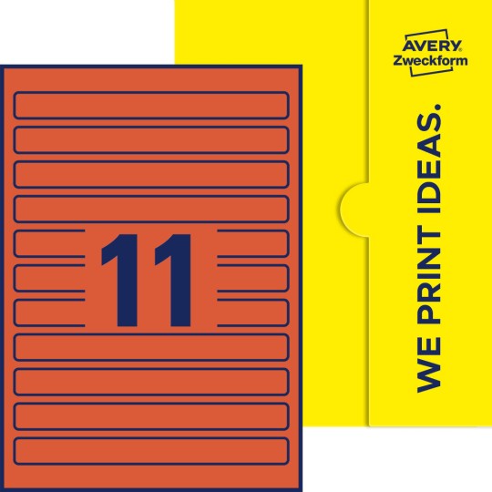 11 st. etiketter per ark.