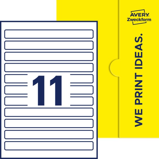 11 st. etiketter per ark.