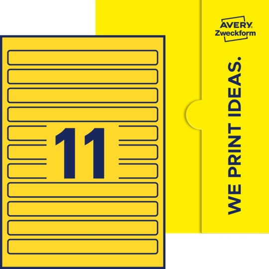 11 st. etiketter per ark.