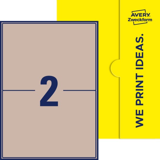 2 st. etiketter per ark.