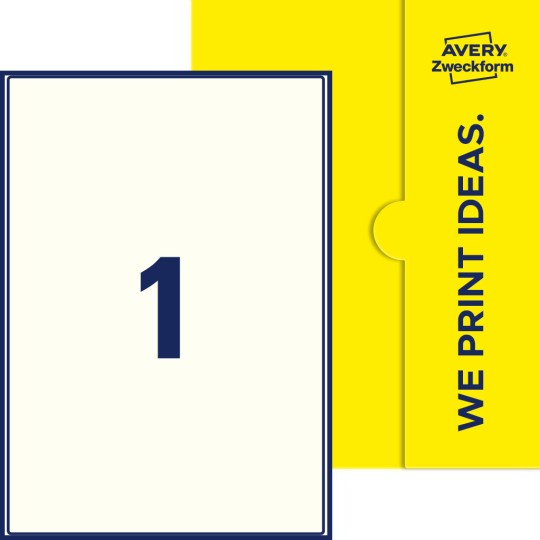 1 st. etiketter per ark.