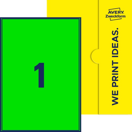 1 st. etiketter per ark.