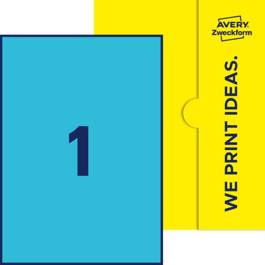 1 st. etiketter per ark.