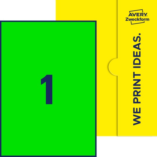 1 st. etiketter per ark.