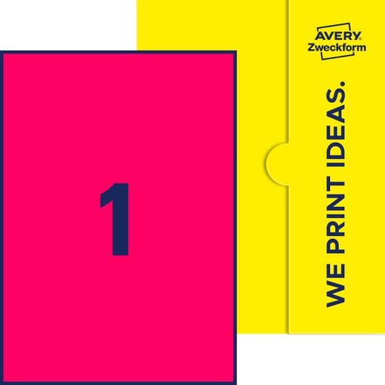 1 st. etiketter per ark.