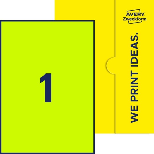 1 st. etiketter per ark.