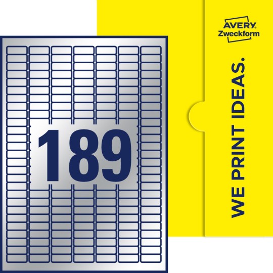 189 st. etiketter per ark.