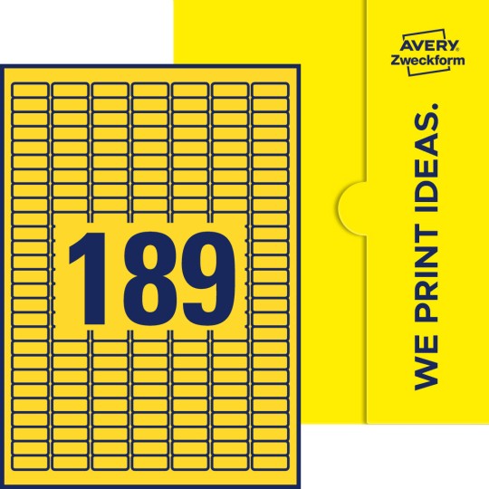 189 st. etiketter per ark.