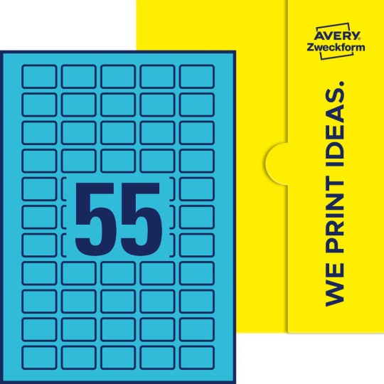 55 st. etiketter per ark.
