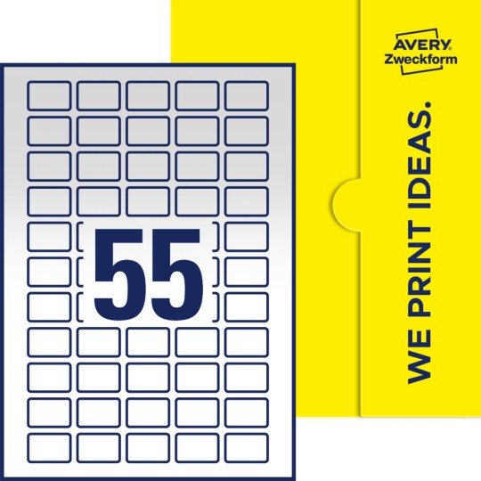 55 st. etiketter per ark.