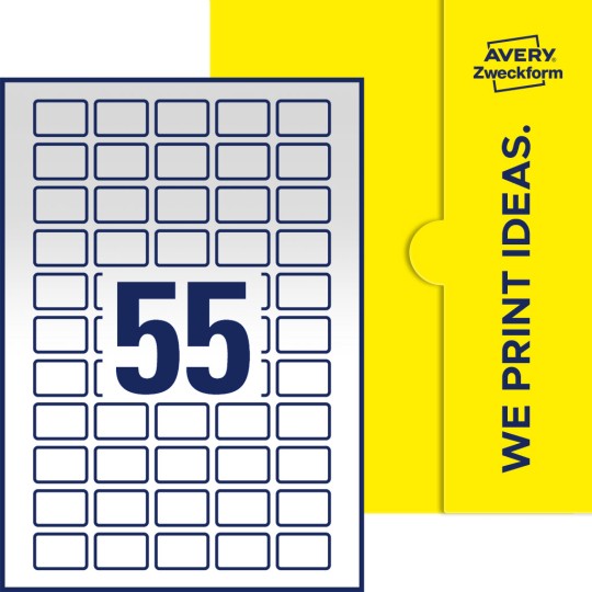 55 st. etiketter per ark.