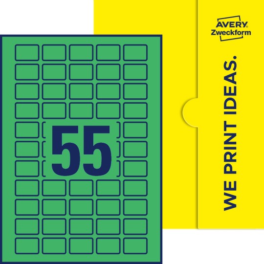 55 st. etiketter per ark.