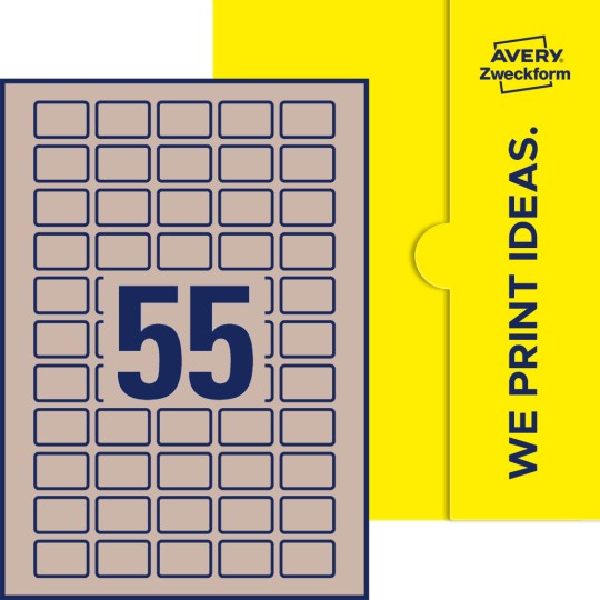 55 st. etiketter per ark.