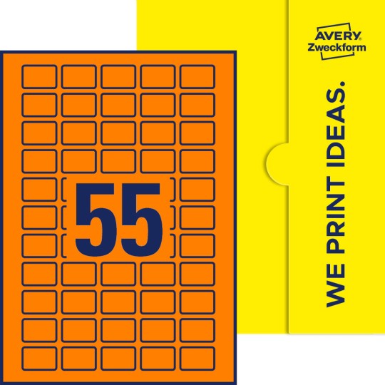 55 st. etiketter per ark.