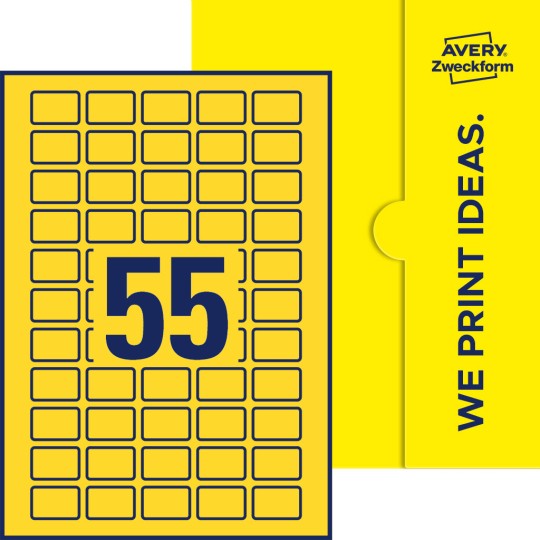 55 st. etiketter per ark.
