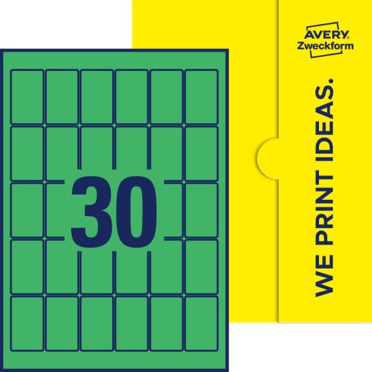 30 st. etiketter per ark.