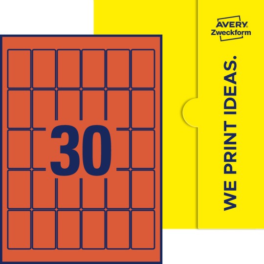 30 st. etiketter per ark.