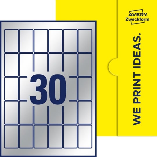 30 st. etiketter per ark.