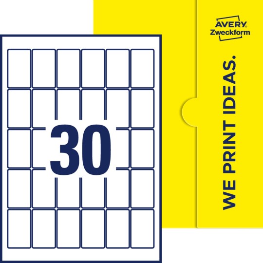 30 st. etiketter per ark.