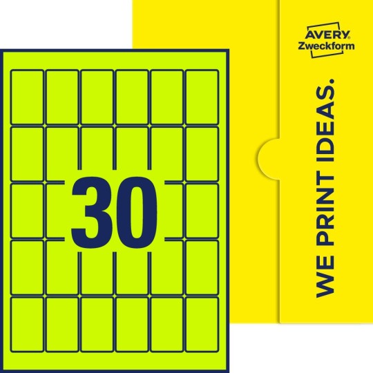 30 st. etiketter per ark.