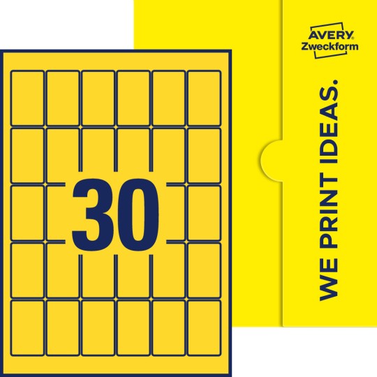 30 st. etiketter per ark.