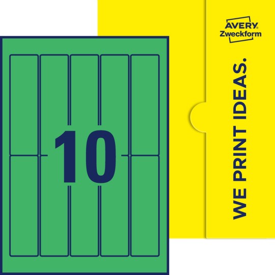 10 st. etiketter per ark.
