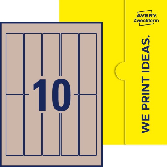 10 st. etiketter per ark.