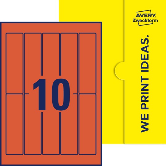 10 st. etiketter per ark.