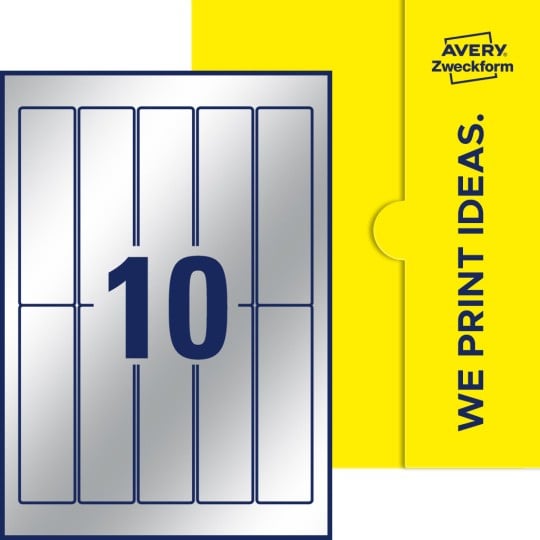 10 st. etiketter per ark.