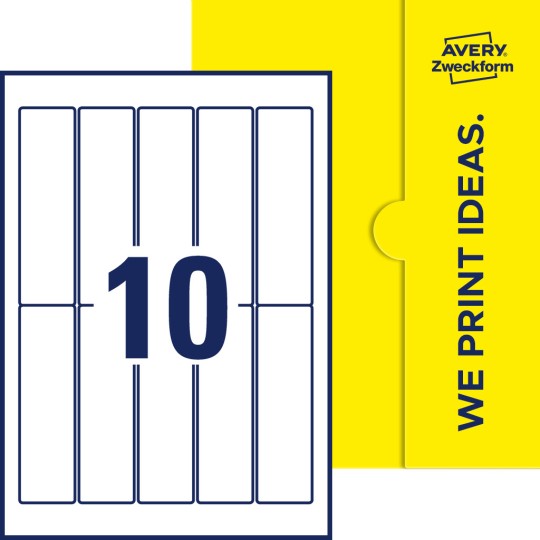 10 st. etiketter per ark.