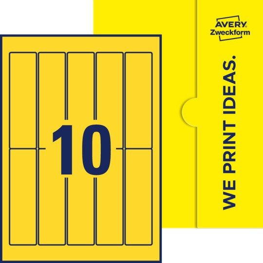 10 st. etiketter per ark.