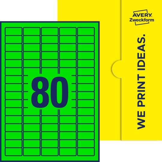 80 st. etiketter per ark.
