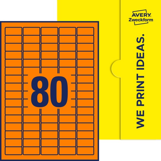 80 st. etiketter per ark.