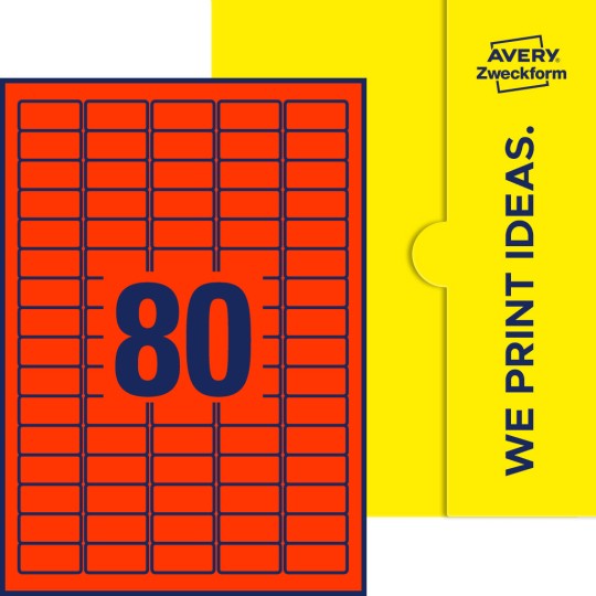 80 st. etiketter per ark.