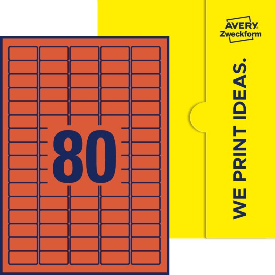 80 st. etiketter per ark.