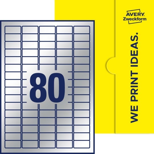 80 st. etiketter per ark.