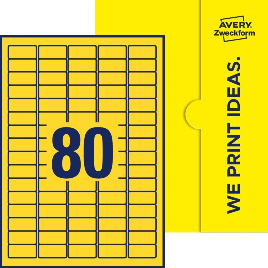 80 st. etiketter per ark.